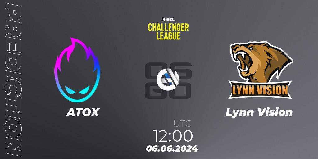 ATOX vs Lynn Vision: Match Prediction. 06.06.2024 at 12:00, Counter-Strike (CS2), ESL Challenger League Season 47: Asia