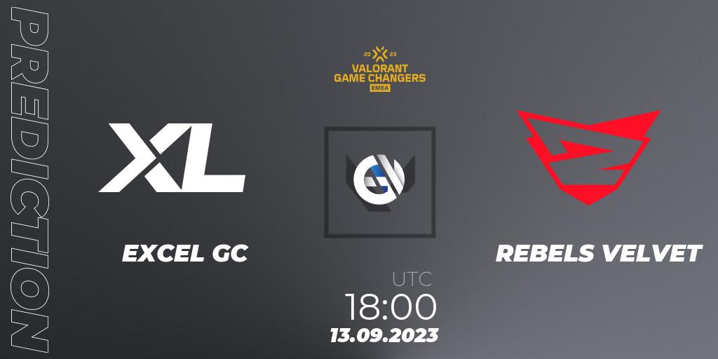 EXCEL GC vs REBELS VELVET: Match Prediction. 13.09.2023 at 18:00, VALORANT, VCT 2023: Game Changers EMEA Stage 3 - Group Stage
