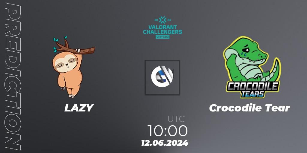 LAZY vs Crocodile Tear: Match Prediction. 12.06.2024 at 10:00, VALORANT, VALORANT Challengers 2024: Vietnam Split 2