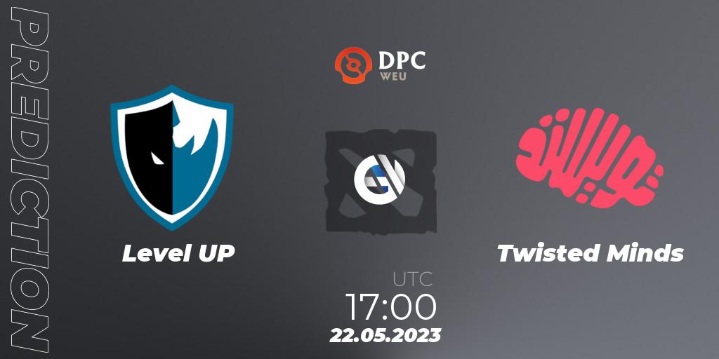 Level UP vs Twisted Minds: Match Prediction. 22.05.2023 at 16:02, Dota 2, DPC 2023 Tour 3: WEU Closed Qualifier