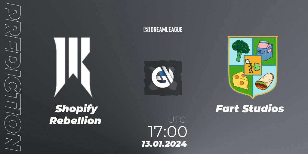 Shopify Rebellion vs Fart Studios: Match Prediction. 13.01.24, Dota 2, DreamLeague Season 22: North America Closed Qualifier