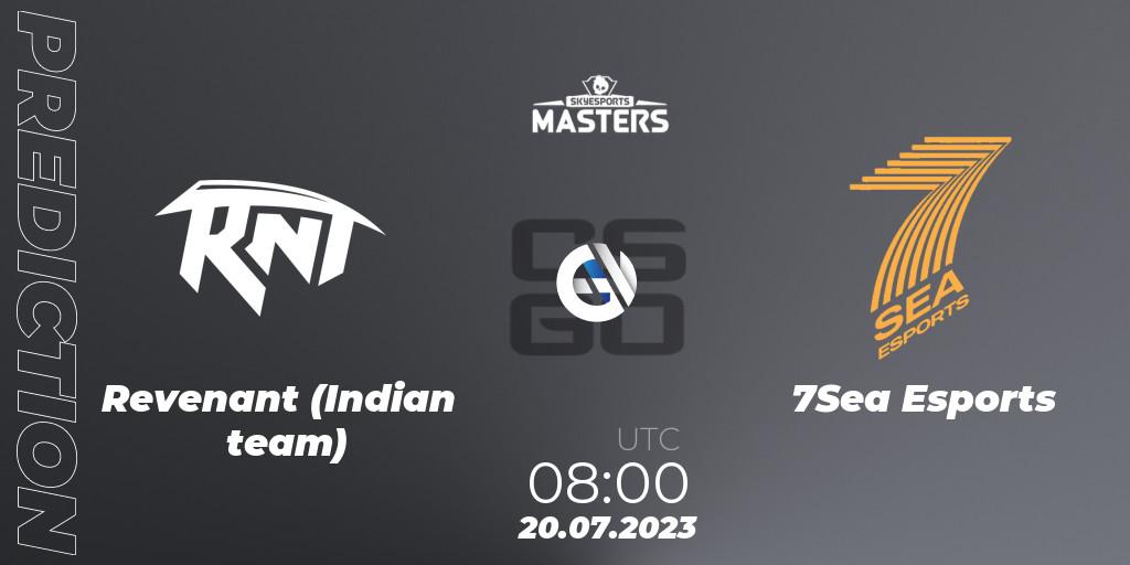 Revenant (Indian team) vs 7Sea Esports: Match Prediction. 20.07.2023 at 08:00, Counter-Strike (CS2), Skyesports Masters 2023: Regular Season