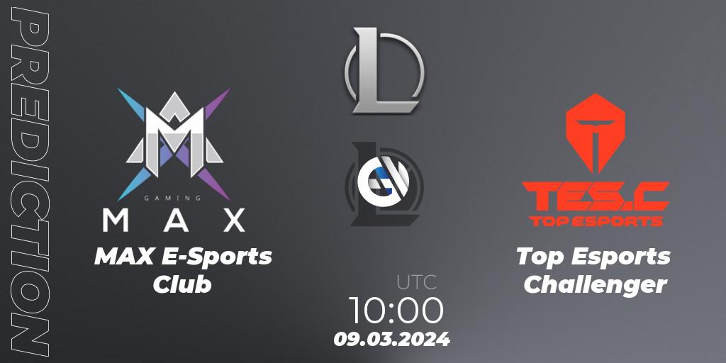 MAX E-Sports Club vs Top Esports Challenger: Match Prediction. 09.03.24, LoL, LDL 2024 - Stage 1