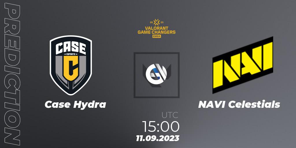 Case Hydra vs NAVI Celestials: Match Prediction. 11.09.2023 at 15:10, VALORANT, VCT 2023: Game Changers EMEA Stage 3 - Group Stage