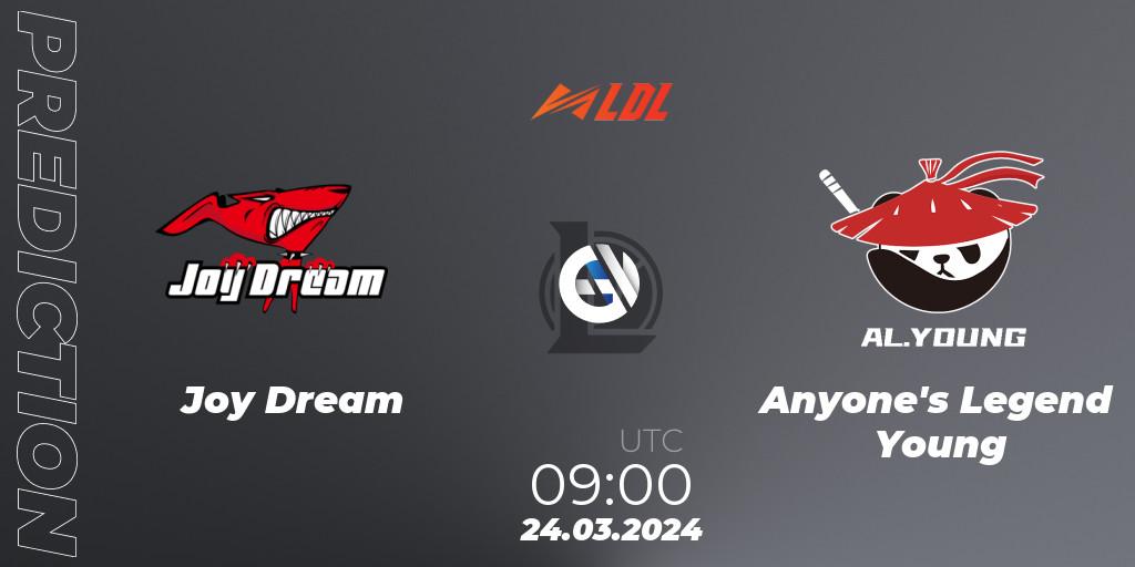 Joy Dream vs Anyone's Legend Young: Match Prediction. 24.03.24, LoL, LDL 2024 - Stage 2