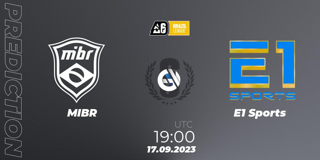 MIBR vs E1 Sports: Match Prediction. 17.09.23, Rainbow Six, Brazil League 2023 - Stage 2