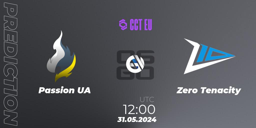 Passion UA vs Zero Tenacity: Match Prediction. 31.05.2024 at 12:00, Counter-Strike (CS2), CCT Season 2 Europe Series 4