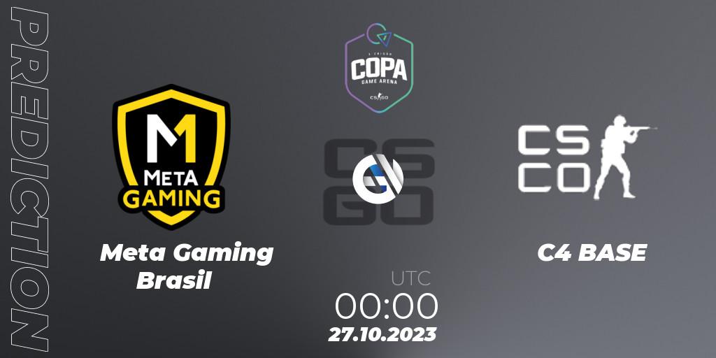 Meta Gaming Brasil vs C4 BASE: Match Prediction. 26.10.2023 at 20:30, Counter-Strike (CS2), Game Arena Cup 2023 Season 1: Open Qualifier #2