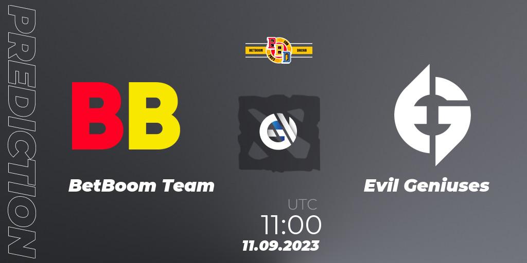 BetBoom Team vs Evil Geniuses: Match Prediction. 11.09.23, Dota 2, BetBoom Dacha
