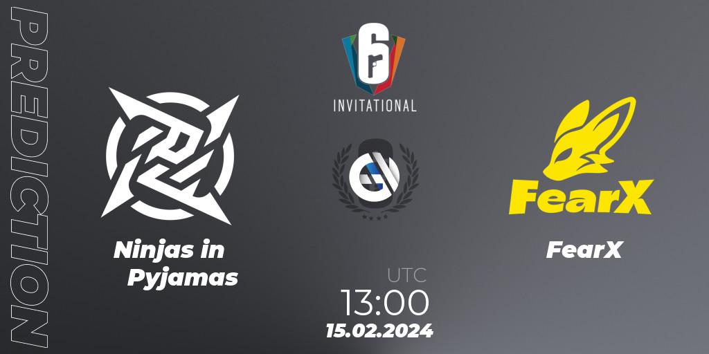 Ninjas in Pyjamas vs FearX: Match Prediction. 15.02.24, Rainbow Six, Six Invitational 2024 - Group Stage
