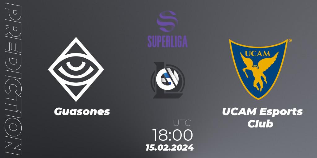 Guasones vs UCAM Esports Club: Match Prediction. 15.02.24, LoL, Superliga Spring 2024 - Group Stage
