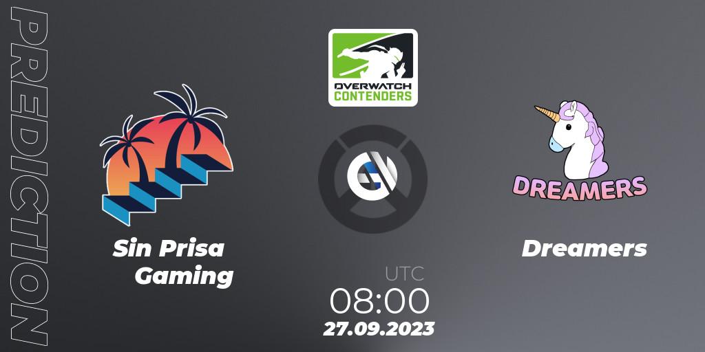 Sin Prisa Gaming vs Dreamers: Match Prediction. 27.09.2023 at 08:00, Overwatch, Overwatch Contenders 2023 Spring Series: Korea - Regular Season