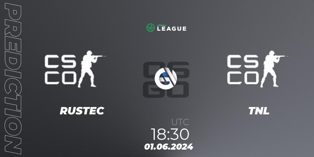Rustec vs TNL: Match Prediction. 01.06.2024 at 16:00, Counter-Strike (CS2), ESEA Season 49: Advanced Division - Europe