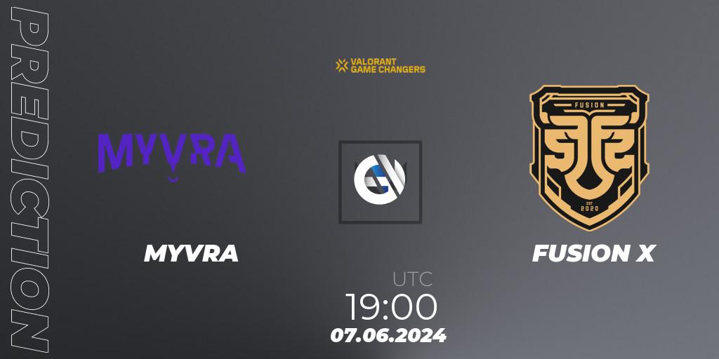 MYVRA vs FUSION X: Match Prediction. 10.06.2024 at 22:00, VALORANT, VCT 2024: Game Changers LAN - Opening