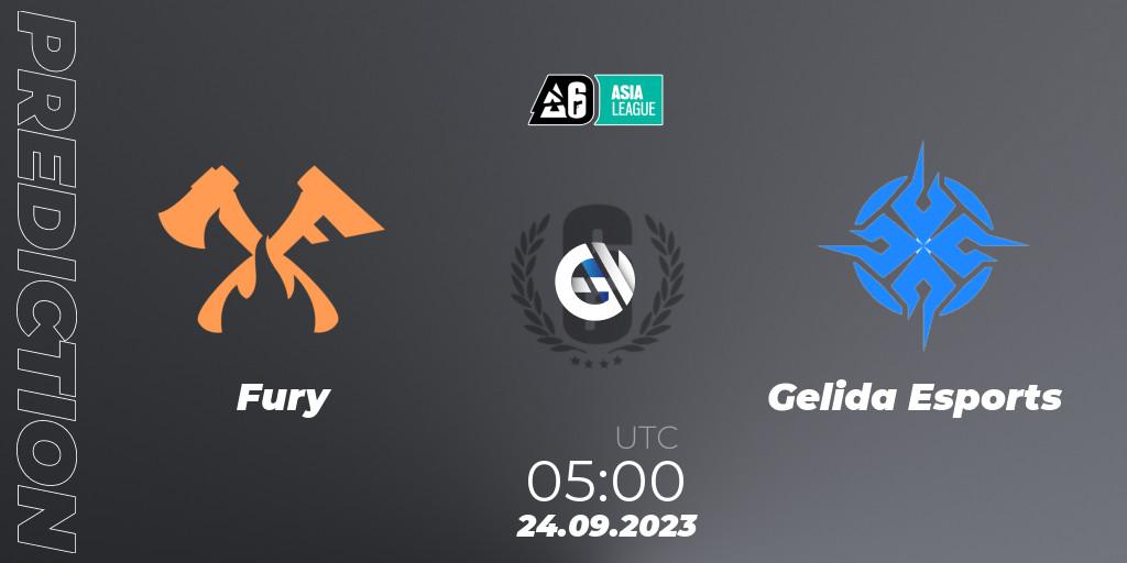 Fury vs Gelida Esports: Match Prediction. 24.09.2023 at 05:00, Rainbow Six, SEA League 2023 - Stage 2