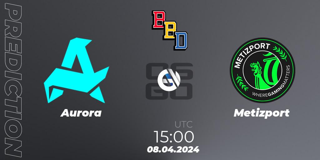 Aurora vs Metizport: Match Prediction. 08.04.24, CS2 (CS:GO), BetBoom Dacha Belgrade 2024: European Qualifier