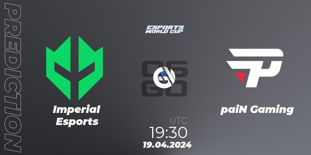 Imperial Esports vs paiN Gaming: Match Prediction. 19.04.24, CS2 (CS:GO), Esports World Cup 2024: South American Closed Qualifier
