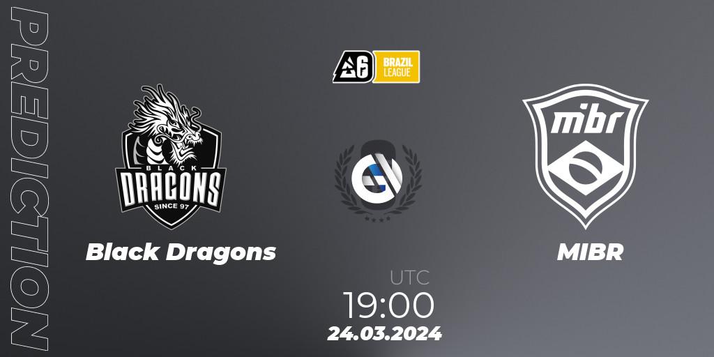 Black Dragons vs MIBR: Match Prediction. 24.03.24, Rainbow Six, Brazil League 2024 - Stage 1