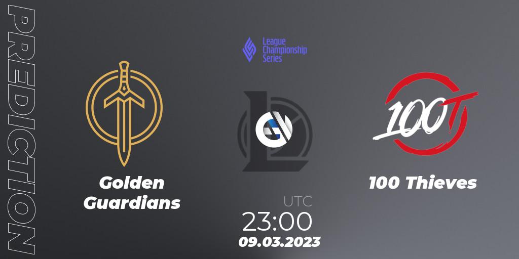 Golden Guardians vs 100 Thieves: Match Prediction. 10.03.2023 at 01:00, LoL, LCS Spring 2023 - Group Stage