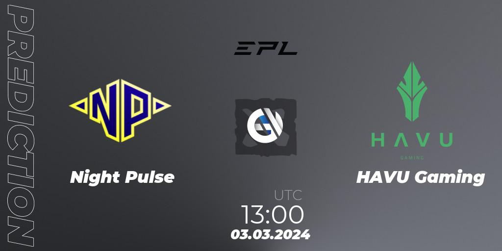 Night Pulse vs HAVU Gaming: Match Prediction. 03.03.24, Dota 2, European Pro League Season 17: Division 2