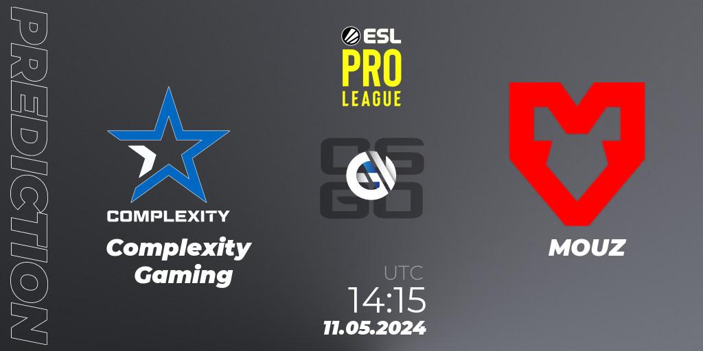 Complexity Gaming vs MOUZ: Match Prediction. 11.05.24, CS2 (CS:GO), ESL Pro League Season 19