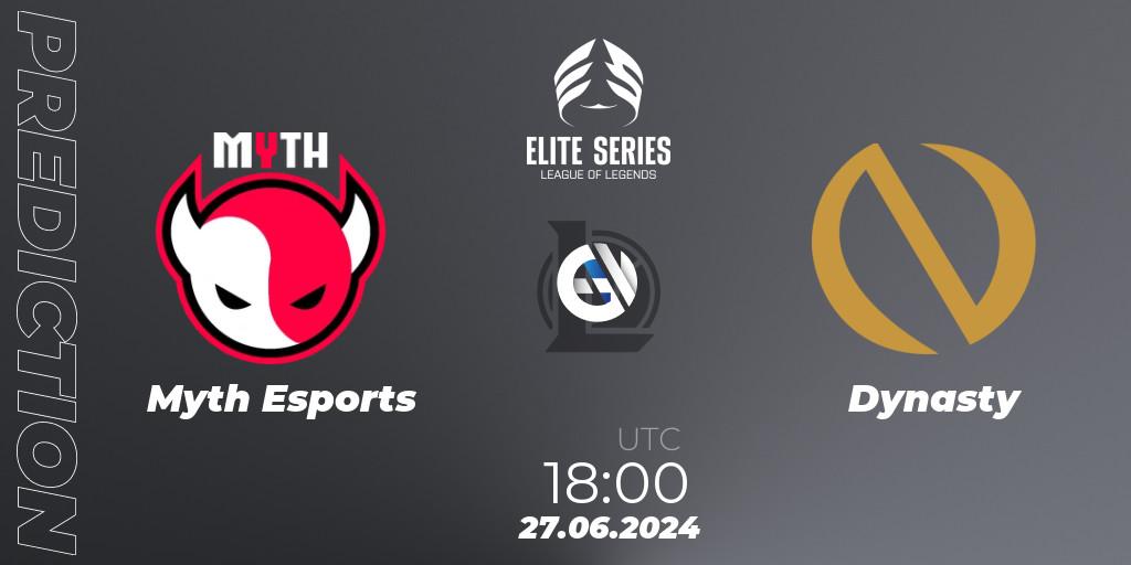 Myth Esports vs Dynasty: Match Prediction. 27.06.2024 at 18:00, LoL, Elite Series Summer 2024