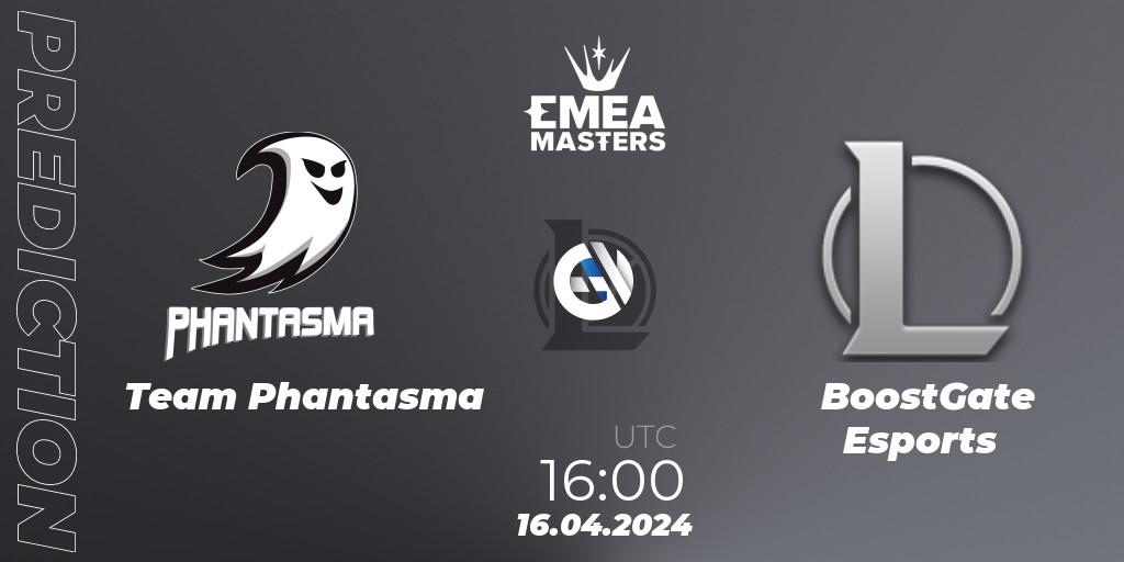 Team Phantasma vs BoostGate Esports: Match Prediction. 16.04.2024 at 16:00, LoL, EMEA Masters Spring 2024 - Play-In