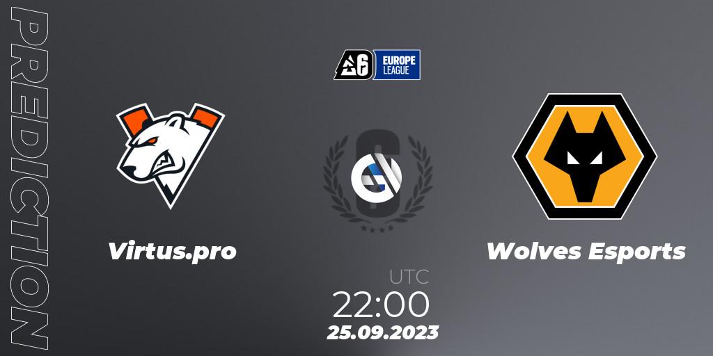 Virtus.pro vs Wolves Esports: Match Prediction. 25.09.2023 at 16:00, Rainbow Six, Europe League 2023 - Stage 2