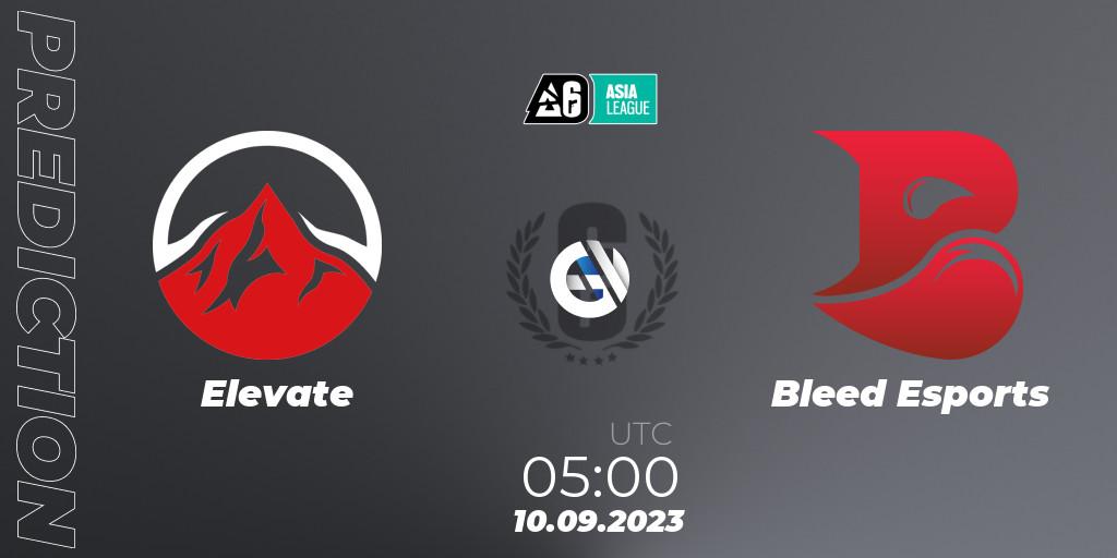 Elevate vs Bleed Esports: Match Prediction. 10.09.2023 at 05:00, Rainbow Six, SEA League 2023 - Stage 2