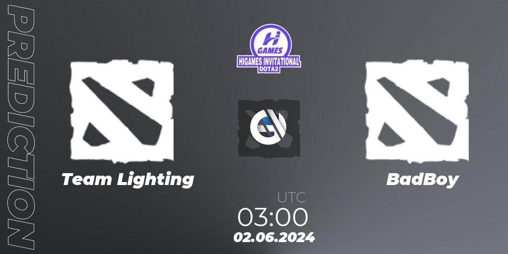 Team Lighting vs BadBoy: Match Prediction. 02.06.2024 at 03:00, Dota 2, HiGames Invitational