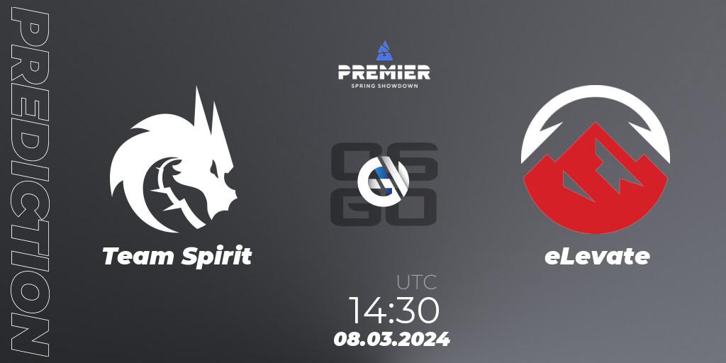 Team Spirit vs eLevate: Match Prediction. 08.03.2024 at 14:30, Counter-Strike (CS2), BLAST Premier: Spring Showdown 2024