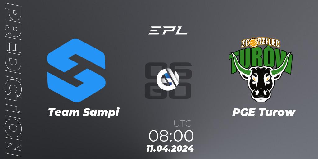 Team Sampi vs PGE Turow: Match Prediction. 11.04.24, CS2 (CS:GO), European Pro League Season 15