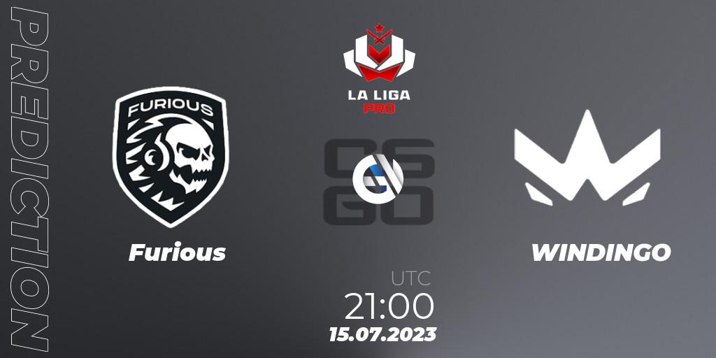 Furious vs WINDINGO: Match Prediction. 15.07.2023 at 21:00, Counter-Strike (CS2), La Liga 2023: Pro Division