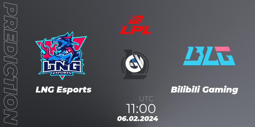 LNG Esports vs Bilibili Gaming: Match Prediction. 06.02.2024 at 11:00, LoL, LPL Spring 2024 - Group Stage