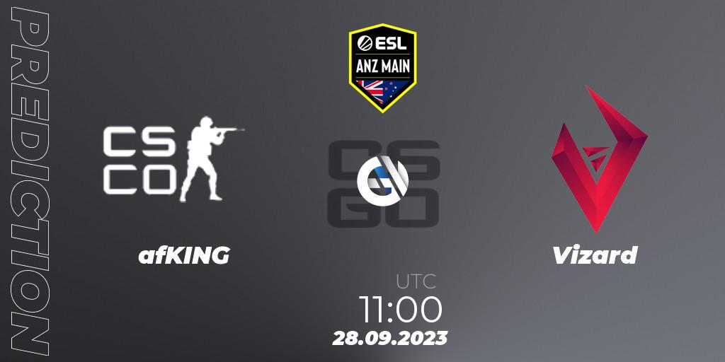 afKING vs Vizard: Match Prediction. 28.09.2023 at 11:00, Counter-Strike (CS2), ESL ANZ Main Season 17