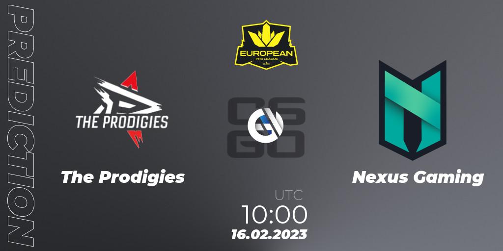 The Prodigies vs Nexus Gaming: Match Prediction. 16.02.23, CS2 (CS:GO), European Pro League Season 6: Division 2