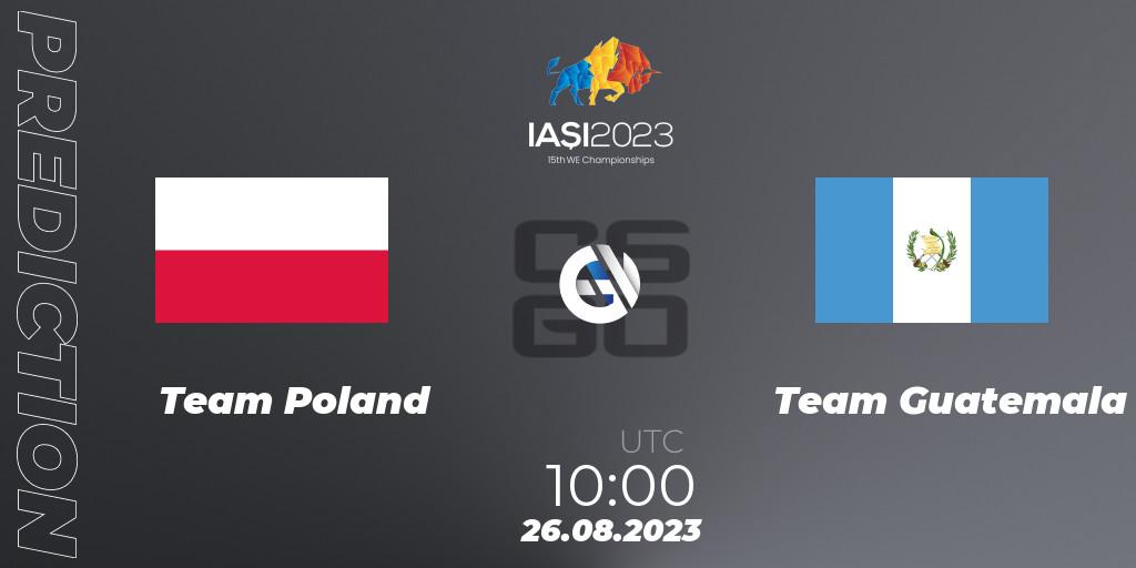Team Poland vs Team Guatemala: Match Prediction. 26.08.2023 at 15:30, Counter-Strike (CS2), IESF World Esports Championship 2023