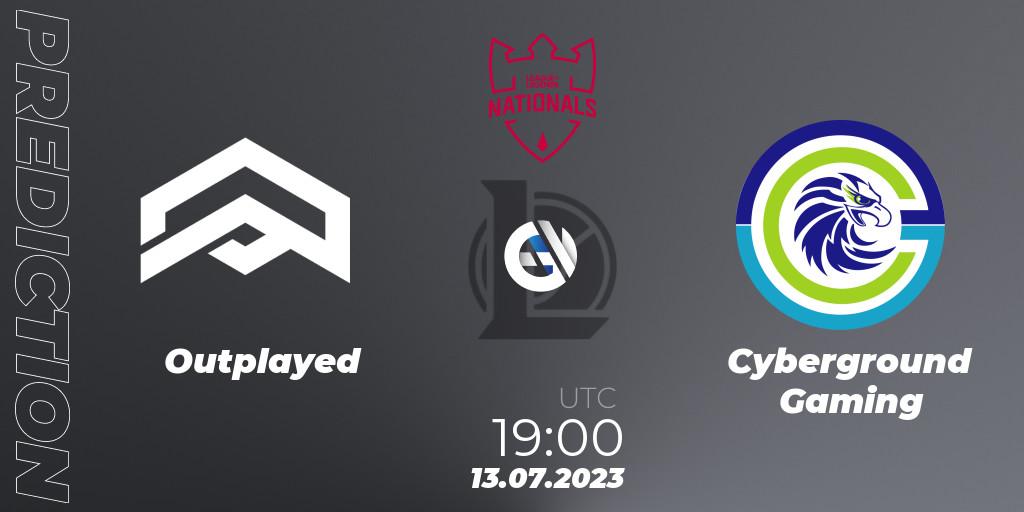 Outplayed vs Cyberground Gaming: Match Prediction. 13.07.2023 at 19:00, LoL, PG Nationals Summer 2023