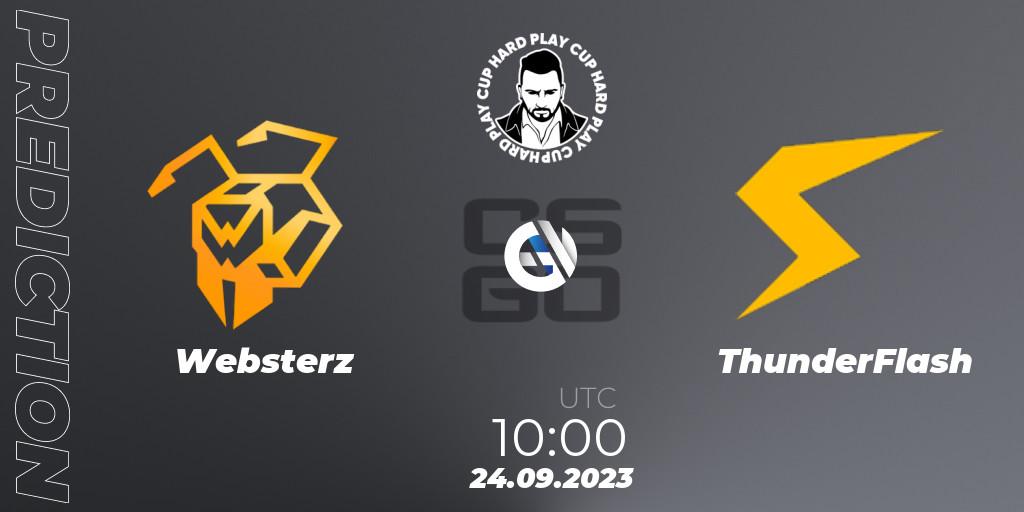 Websterz vs ThunderFlash: Match Prediction. 24.09.2023 at 10:00, Counter-Strike (CS2), Hard Play Cup #7