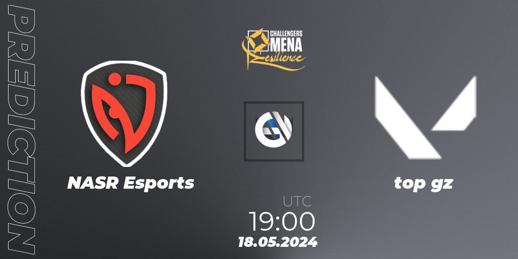NASR Esports vs top gz: Match Prediction. 18.05.2024 at 19:00, VALORANT, VALORANT Challengers 2024 MENA: Resilience Split 2 - Levant and North Africa