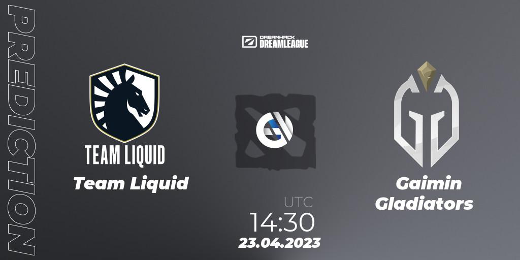 Team Liquid vs Gaimin Gladiators: Match Prediction. 23.04.2023 at 14:27, Dota 2, DreamLeague Season 19