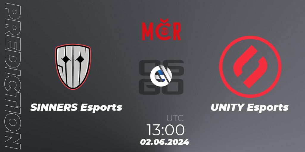 SINNERS Esports vs UNITY Esports: Match Prediction. 02.06.2024 at 13:00, Counter-Strike (CS2), Tipsport Cup Spring 2024