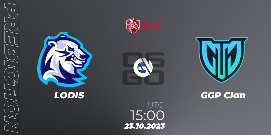 LODIS vs GGP Clan: Match Prediction. 23.10.2023 at 15:00, Counter-Strike (CS2), Polska Liga Esportowa 2023: Split #3