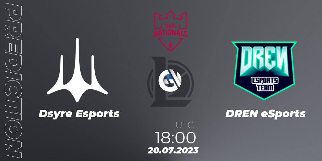 Dsyre Esports vs DREN eSports: Match Prediction. 20.07.2023 at 18:00, LoL, PG Nationals Summer 2023