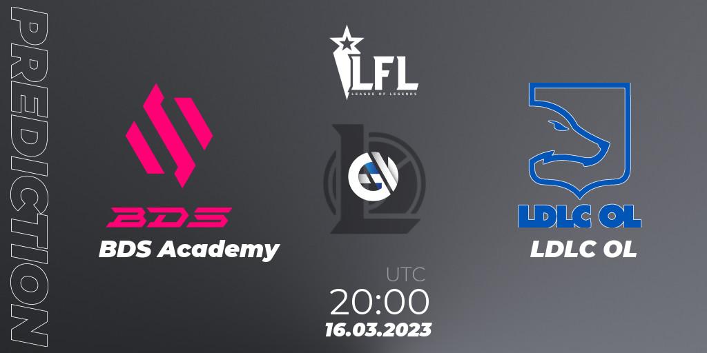 BDS Academy vs LDLC OL: Match Prediction. 16.03.23, LoL, LFL Spring 2023 - Group Stage