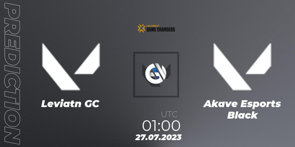 Leviatán GC vs Akave Esports Black: Match Prediction. 27.07.2023 at 01:00, VALORANT, VCT 2023: Game Changers Latin America North