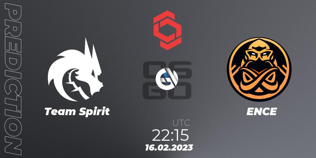 Team Spirit vs ENCE: Match Prediction. 16.02.2023 at 22:15, Counter-Strike (CS2), CCT Central Europe Series Finals #1