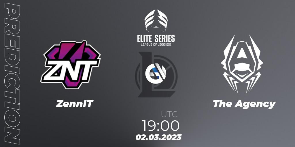 ZennIT vs The Agency: Match Prediction. 02.03.23, LoL, Elite Series Spring 2023 - Group Stage