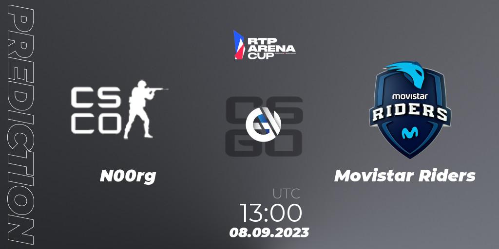N00rg vs Movistar Riders: Match Prediction. 08.09.23, CS2 (CS:GO), RTP Arena Cup 2023