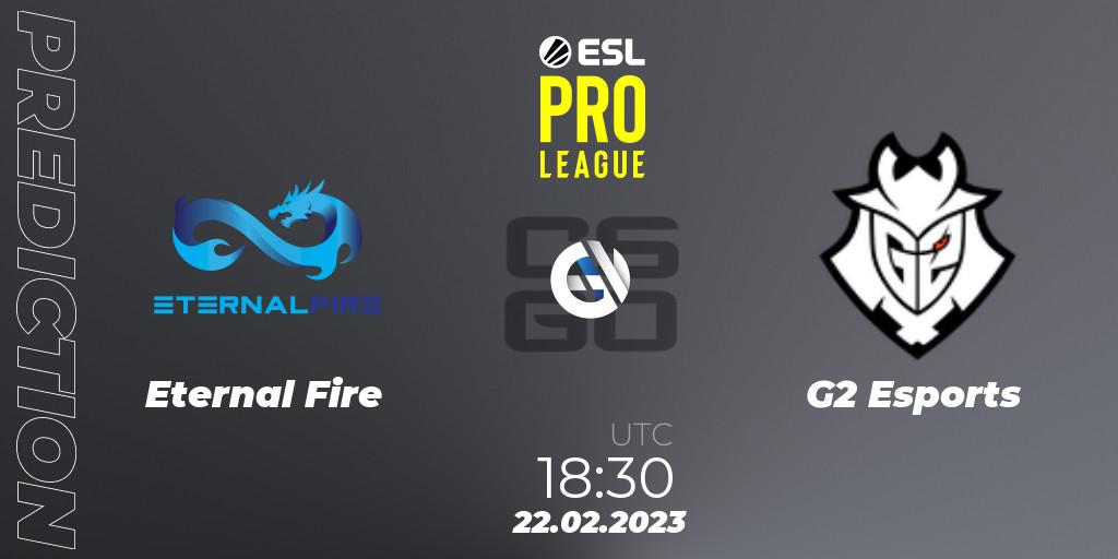 Eternal Fire vs G2 Esports: Match Prediction. 22.02.2023 at 18:30, Counter-Strike (CS2), ESL Pro League Season 17